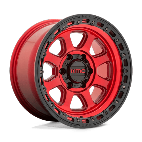 KMC KM548 CHASE 20x9 6x135 +18 Candy Red W/ Black Lip