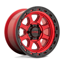 KMC KM548 CHASE 17x9 5x127 -12 Candy Red W/ Black Lip