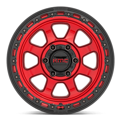 KMC KM548 CHASE 20x9 6x139.7 +18 Candy Red W/ Black Lip