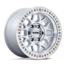KMC KM549 GRS 17x8.5 6x120 +0 Gloss Silver W/ Machined Face