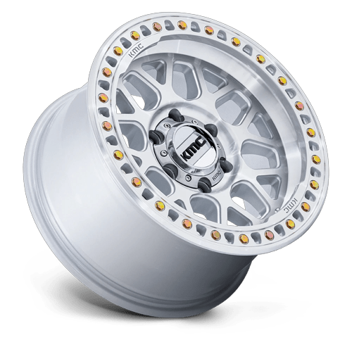 KMC KM549 GRS 18x8.5 8x165.1 +0 Gloss Silver W/ Machined Face