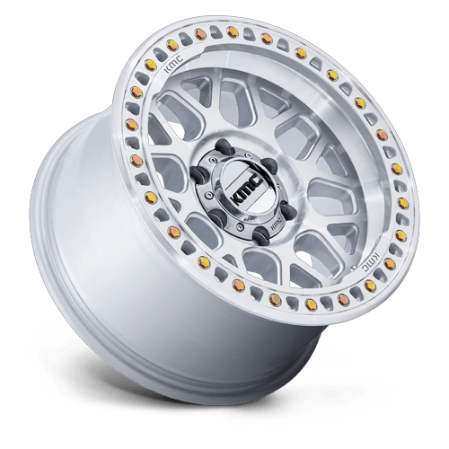 KMC KM549 GRS 17x9 8x165.1 +18 Gloss Silver W/ Machined Face