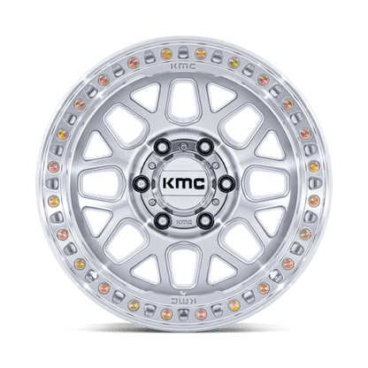 KMC KM549 GRS 18x8.5 6x135 +0 Gloss Silver W/ Machined Face