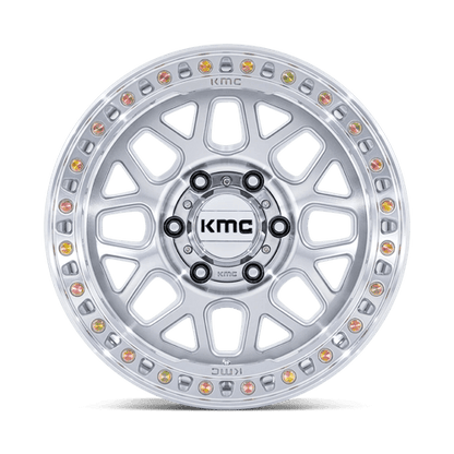 KMC KM549 GRS 18x8.5 5x127 +0 Gloss Silver W/ Machined Face