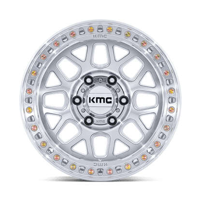 KMC KM549 GRS 18x9 8x170 +18 Gloss Silver W/ Machined Face