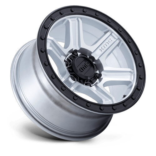 KMC KM551 OUTRUN 17x8.5 6x139.7 -10 Machined W/ Gloss Black Lip