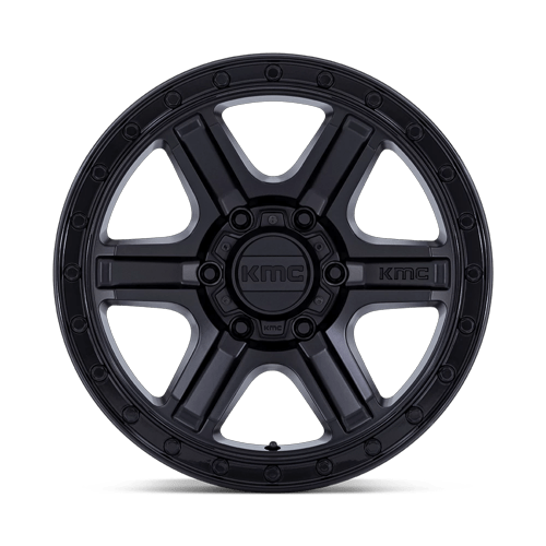KMC KM551 OUTRUN 17x8.5 6x139.7 -10 Matte Black W/ Gloss Black Lip