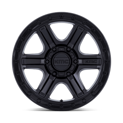 KMC KM551 OUTRUN 18x9 5x127 +18 Matte Black W/ Gloss Black Lip