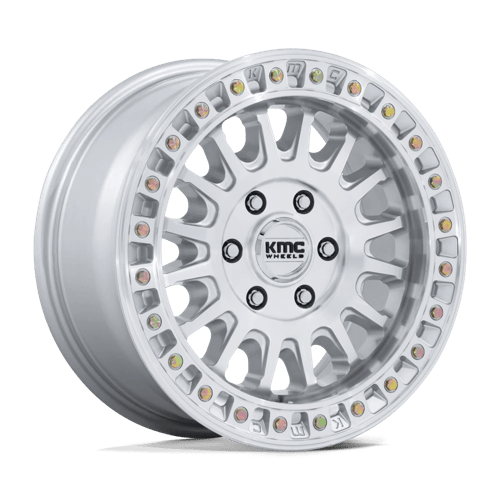 KMC KM552 IMS 17x8 6x130 +32 Gloss Silver W/ Machined Face