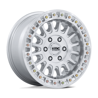 KMC KM552 IMS 17x8 6x130 +32 Gloss Silver W/ Machined Face