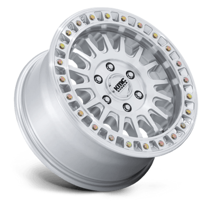 KMC KM552 IMS 17x8 6x139.7 +32 Gloss Silver W/ Machined Face
