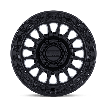 KMC KM552 IMS 17x8 5x127 +32 Matte Black W/ Gloss Black Lip