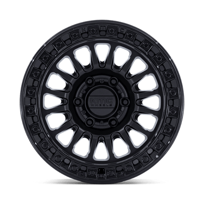 KMC KM552 IMS 17x8.5 6x139.7 +25 Matte Black W/ Gloss Black Lip