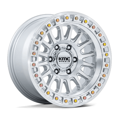 KMC KM552 IMS 17x8 5x127 +32 Gloss Silver W/ Machined Face