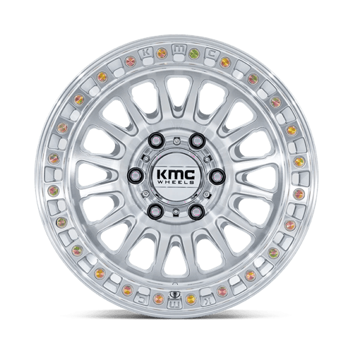 KMC KM552 IMS 20x9 6x120 +18 Gloss Silver W/ Machined Face