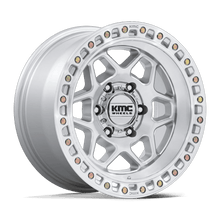 KMC KM553 TORX 17x8.5 6x120 +0 Gloss Silver W/ Machined Face