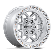 KMC KM553 TORX 17x8.5 5x127 +0 Gloss Silver W/ Machined Face
