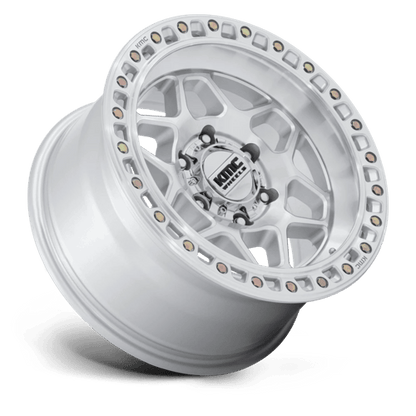 KMC KM553 TORX 17x8.5 6x120 +0 Gloss Silver W/ Machined Face