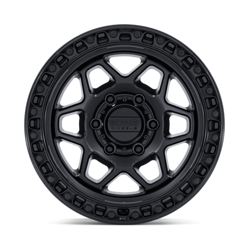 KMC KM553 TORX 17x9 5x127 -12 Matte Black W/ Gloss Black Lip