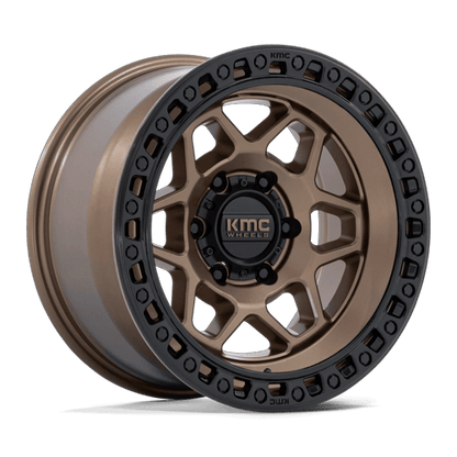 KMC KM553 TORX 17x8.5 5x127 +0 Matte Bronze W Gloss Black Lip