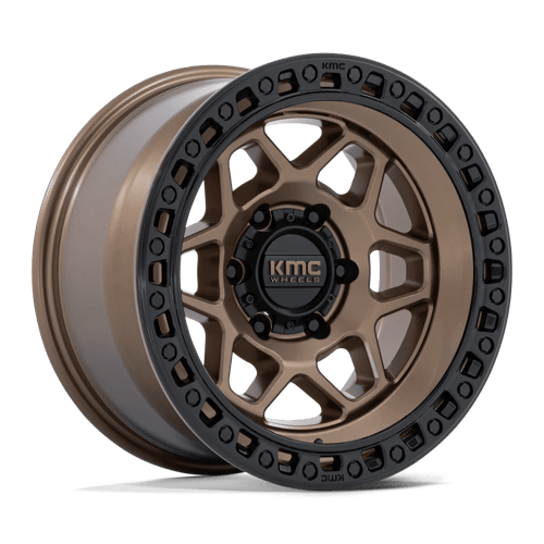 KMC KM553 TORX 17x8.5 6x114.3 +0 Matte Bronze W Gloss Black Lip