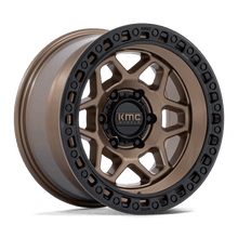 KMC KM553 TORX 17x8.5 6x114.3 +0 Matte Bronze W Gloss Black Lip