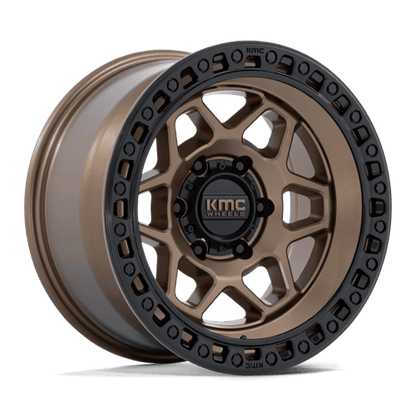 KMC KM553 TORX 17x8.5 6x135 +0 Matte Bronze W Gloss Black Lip