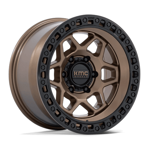 KMC KM553 TORX 17x9 6x135 -12 Matte Bronze W Gloss Black Lip