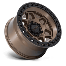 KMC KM553 TORX 17x8.5 5x127 +25 Matte Bronze W Gloss Black Lip