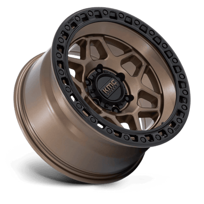 KMC KM553 TORX 17x8.5 6x120 +25 Matte Bronze W Gloss Black Lip