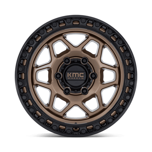 KMC KM553 TORX 17x9 6x135 -12 Matte Bronze W Gloss Black Lip