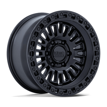 KMC KM554 AZTEC 17x8.5 6x114.3 +25 Matte Black W/ Gloss Black Lip