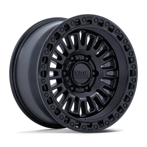KMC KM554 AZTEC 17x8.5 6x139.7 +0 Matte Black W/ Gloss Black Lip