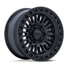 KMC KM554 AZTEC 17x8.5 5x127 +0 Matte Black W/ Gloss Black Lip