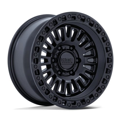 KMC KM554 AZTEC 17x8.5 6x139.7 +25 Matte Black W/ Gloss Black Lip