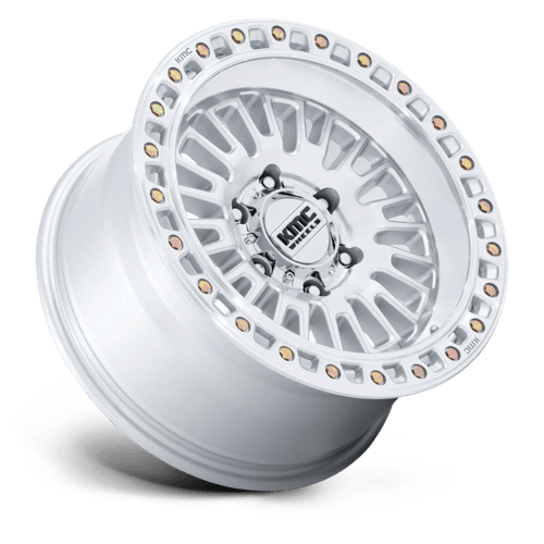 KMC KM554 AZTEC 17x8.5 6x114.3 +25 Gloss Silver W/ Machined Face