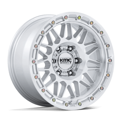 KMC KM555 ATTACK 17x8.5 6x135 +0 Gloss Silver W/ Machined Face