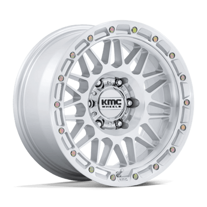 KMC KM555 ATTACK 20x9 8x165.1 +1 Gloss Silver W/ Machined Face
