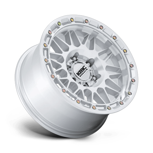 KMC KM555 ATTACK 17x8.5 6x139.7 +25 Gloss Silver W/ Machined Face