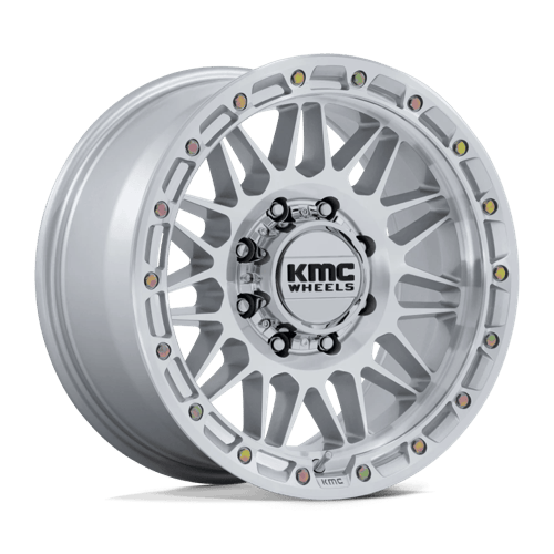 KMC KM555 ATTACK 18x9 8x180 +0 Gloss Silver W/ Machined Face