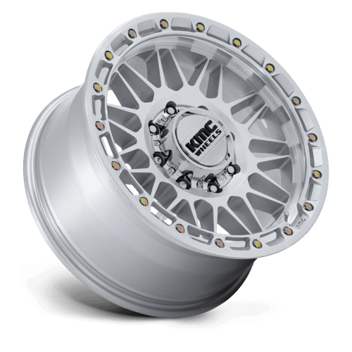 KMC KM555 ATTACK 18x9 8x165.1 +0 Gloss Silver W/ Machined Face
