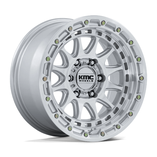 KMC KM556 CRUX 20x10 5x127 -18 Gloss Silver W/ Machined Face
