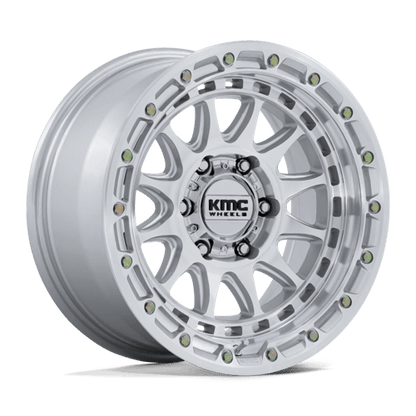 KMC KM556 CRUX 18x9 5x127 +18 Gloss Silver W/ Machined Face