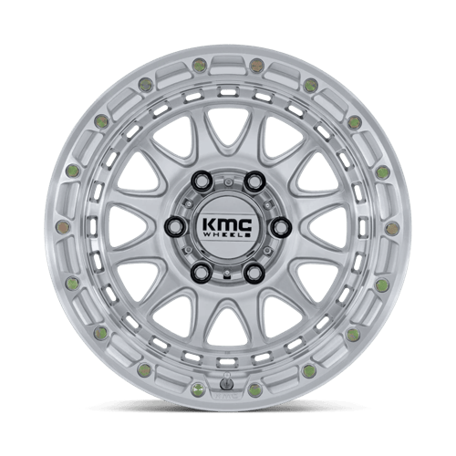 KMC KM556 CRUX 17x8.5 5x127 +0 Gloss Silver W/ Machined Face