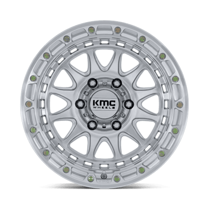 KMC KM556 CRUX 20x10 6x135 -18 Gloss Silver W/ Machined Face
