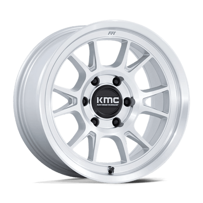 KMC KM729 RANGE 5x150 Gloss Silver W/ Machined Face