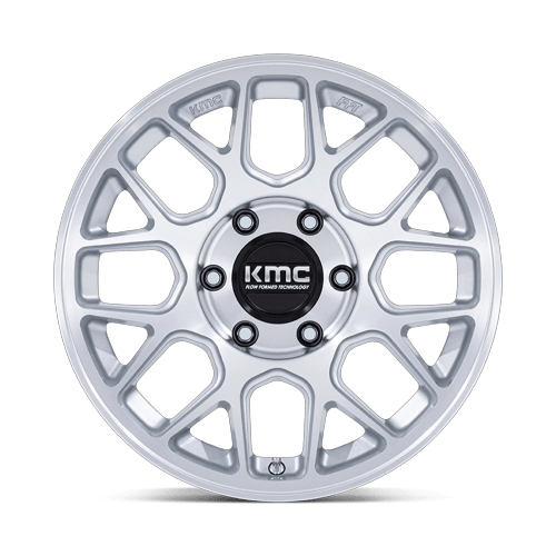 KMC KM730 HATCHET 5x127 Gloss Silver W/ Machined Face