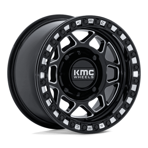 KMC Powersports KS241 TORX UTV BEADLOCK 4x137 Gloss Black Milled
