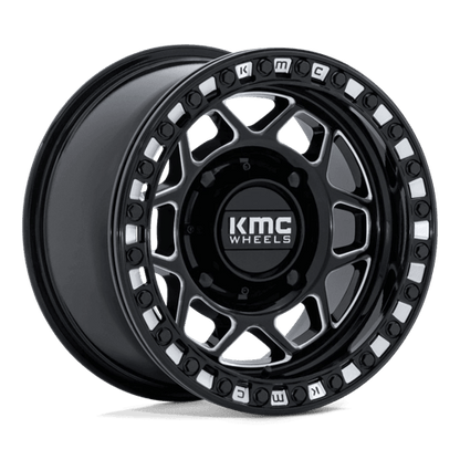 KMC Powersports KS241 TORX UTV BEADLOCK 4x137 Gloss Black Milled