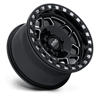 KMC Powersports KS241 TORX UTV BEADLOCK 5x114.3 Gloss Black Milled